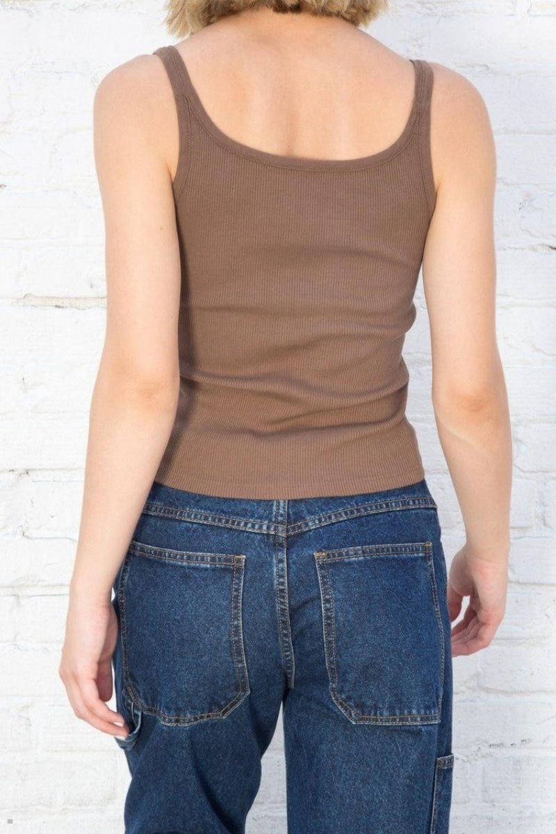 Debardeur Brandy Melville Beyonca Long Marron | JZB-43402124